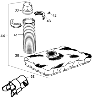 Default Diagram and Parts List for BV4000A Type 4 Black and Decker Leaf Blower / Vacuum